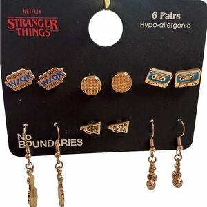 Netflix - Stranger Things Themed Earring Set
6 Pairs
New With Tags